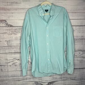 J. Crew Long Sleeve Light Blue Mens Button Down Shirt XL